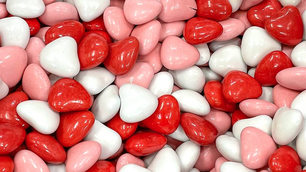 Candy Coated Chocolate Hearts