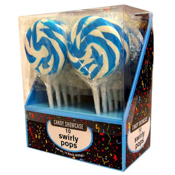 Swirly Lollipop - Blue & White 50g