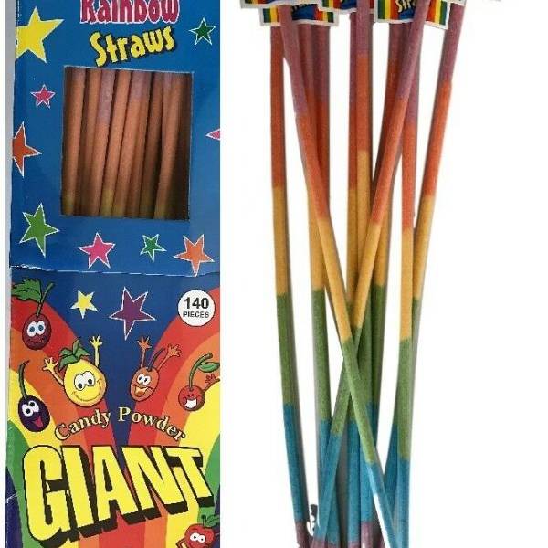 Giant Rainbow Straws