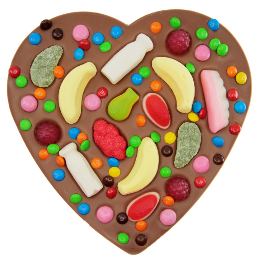 Freckleberry Giant Lolly Pizza – HEART – DARK CHOC 260g