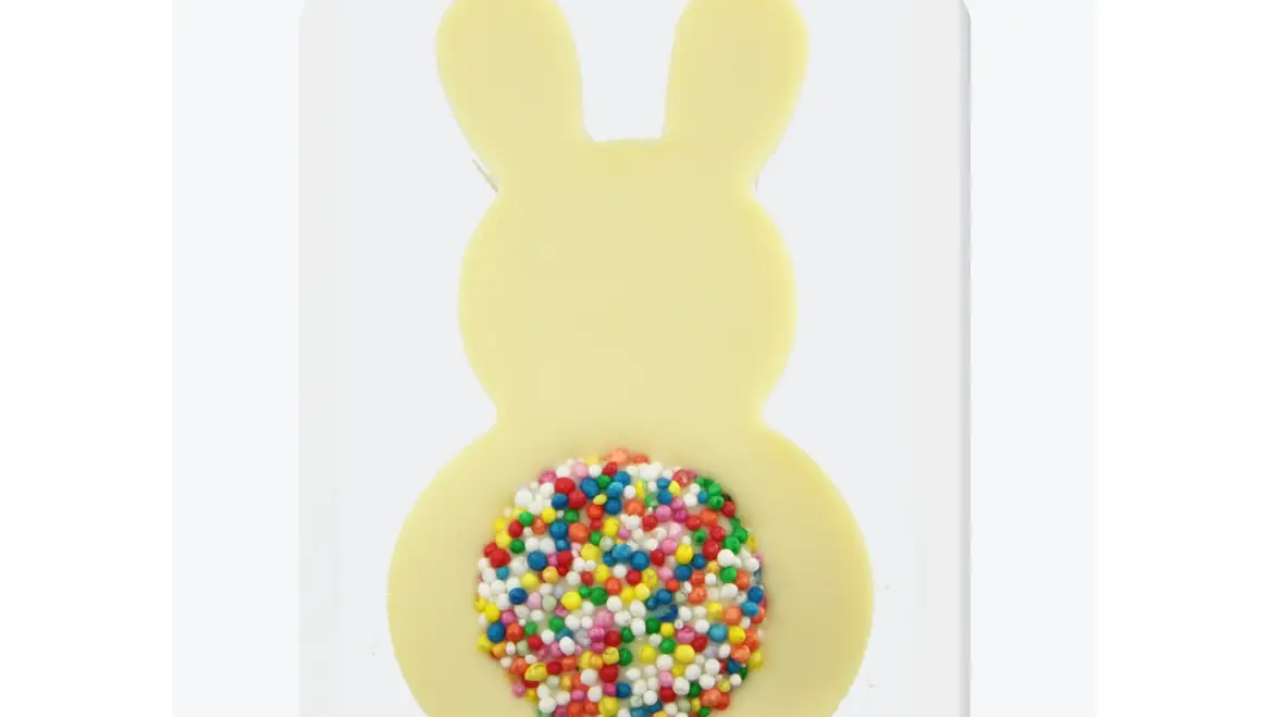 Freckleberry Bunny Rainbow Tail – WHITE CHOC