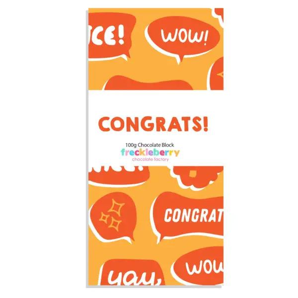 Freckleberry Wrapped Block "CONGRATS" - MILK 100g