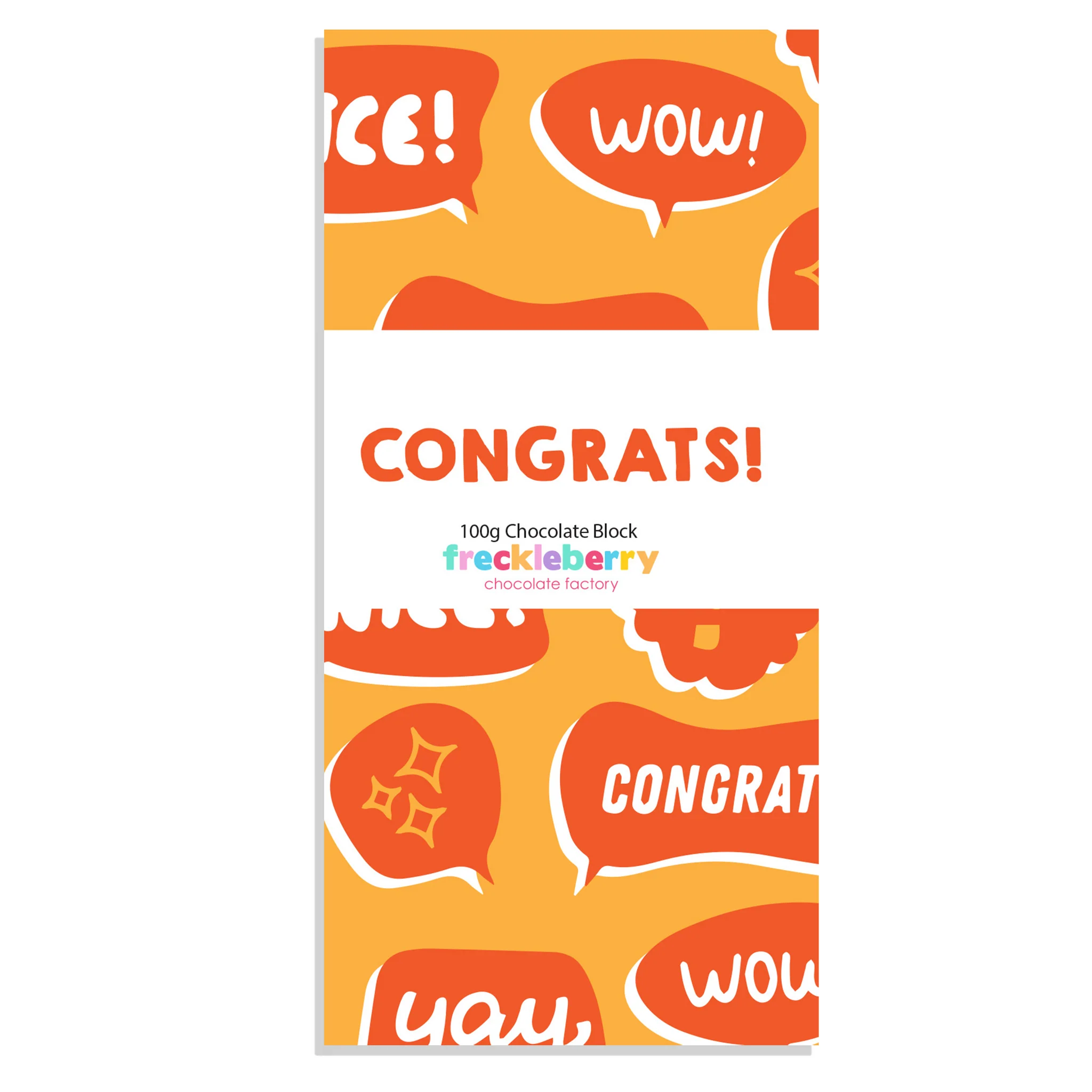Freckleberry Wrapped Block "CONGRATS" - MILK 100g