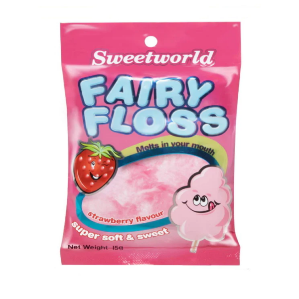 Sweet World Fairy Floss- Strawberry 15g