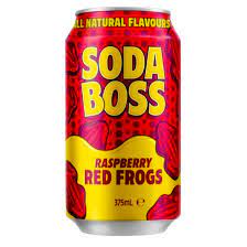 Soda Boss Raspberry Red Frog 375ml Can