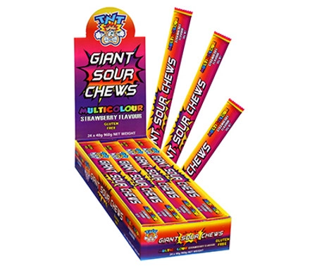 TNT Giant Sour Chew Bars – Multicolour