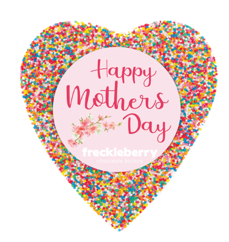Freckleberry Mothers Day Giant HEART Freckle MILK CHOC 220g