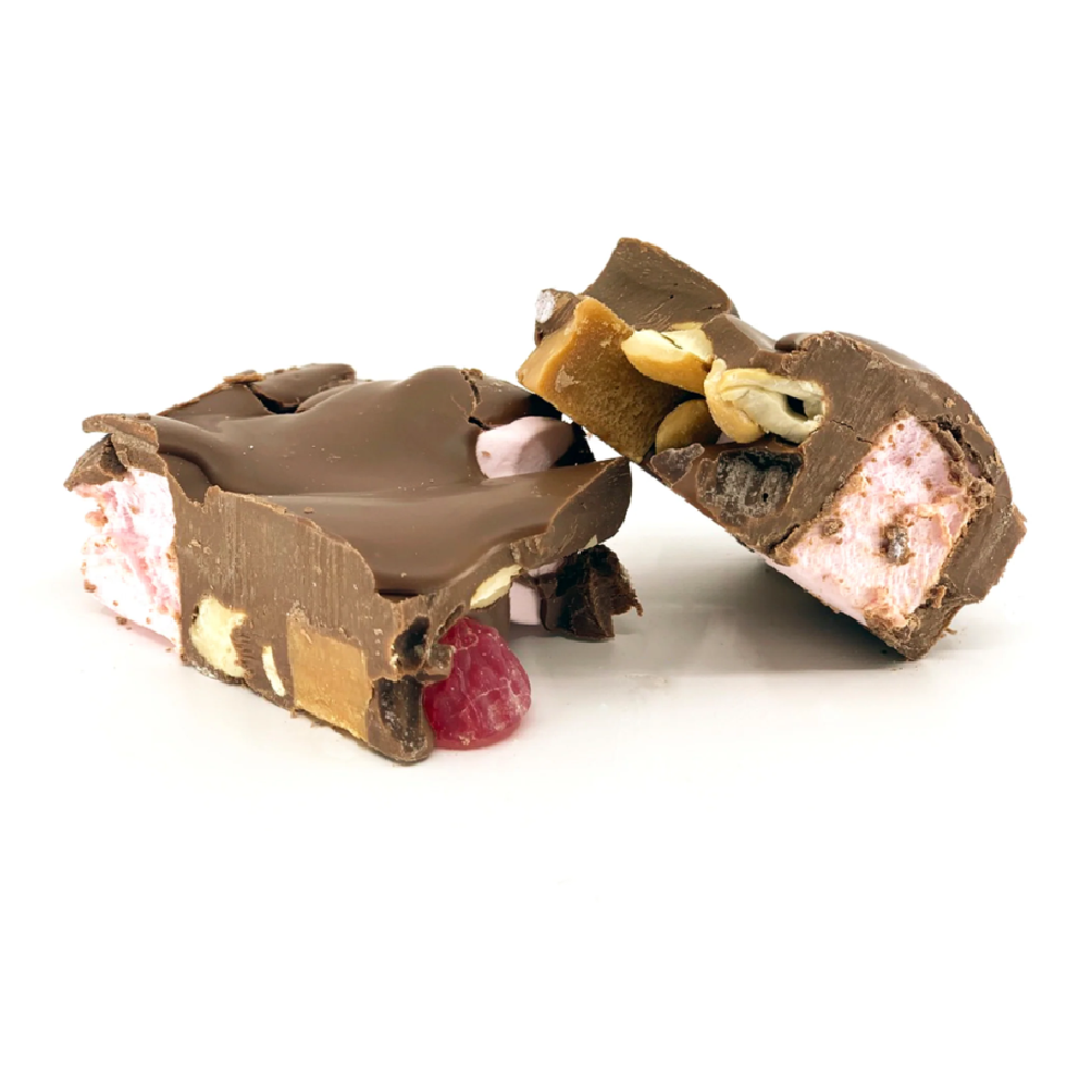 Freckleberry Rocky Road – MILK CHOC 150g