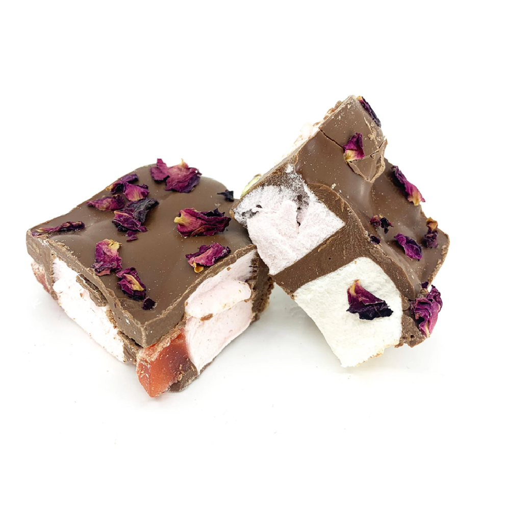 Freckleberry Rocky Road –Turkish Delight – MILK CHOC 120g