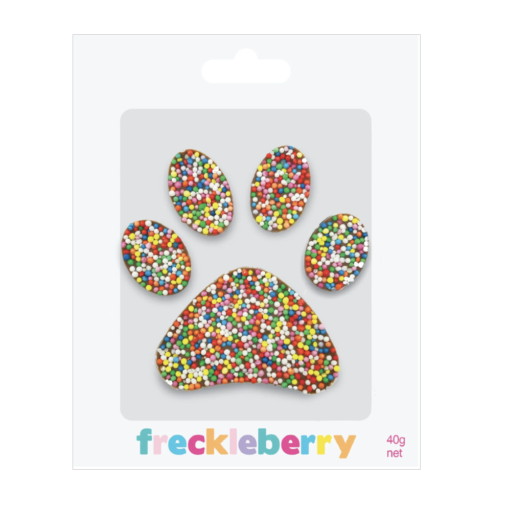 Freckleberry Shape Freckle – PAW PRINT – MILK CHOC 40g
