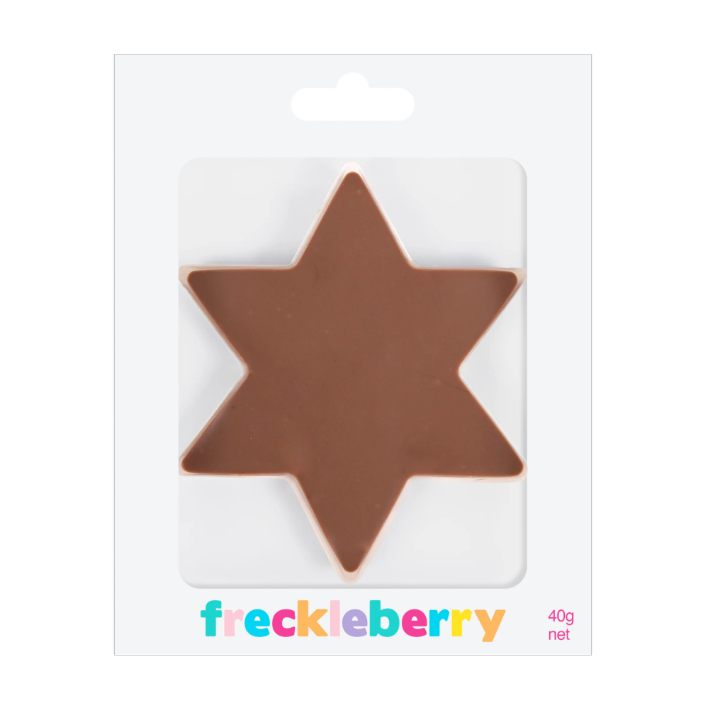 Freckleberry Shape Choc – STAR – MILK CHOC 40g