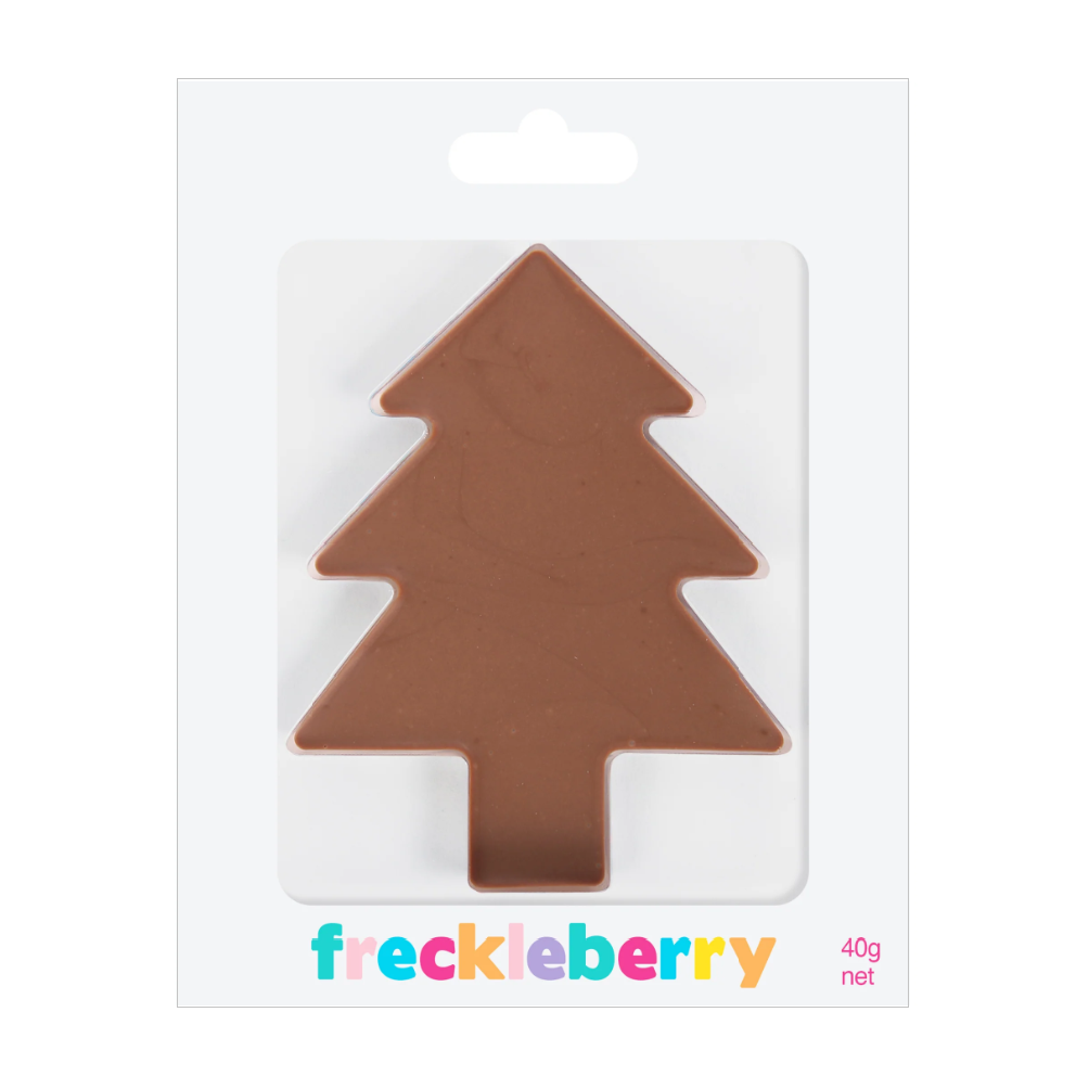 Freckleberry Shape Choc – TREE – MILK CHOC 40g