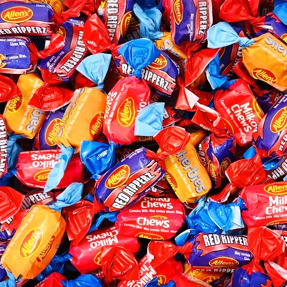 Allens Chew Mix (Sherbies, Milkos & Redskins)