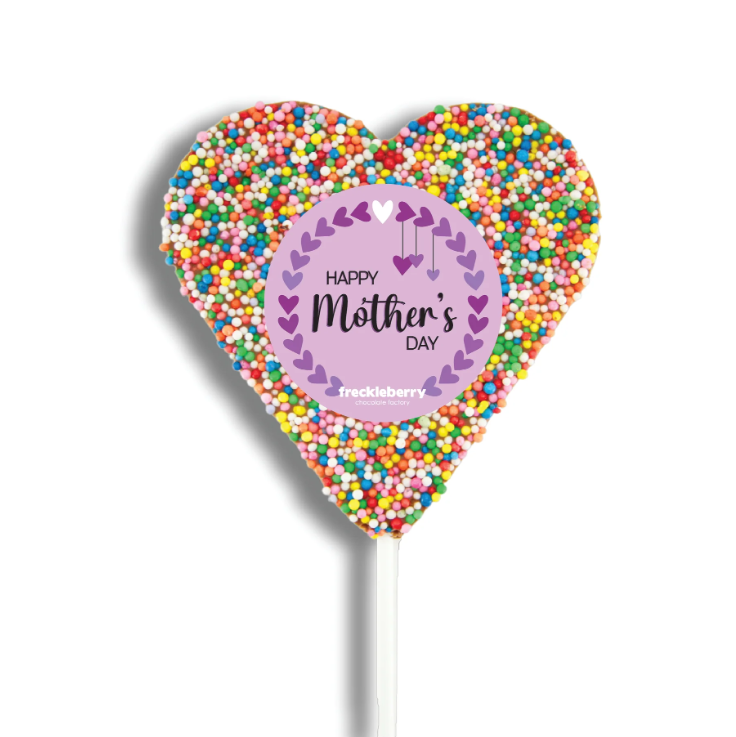 Freckleberry MOTHERS DAY Freckle Heart Pop – MILK CHOC 45g