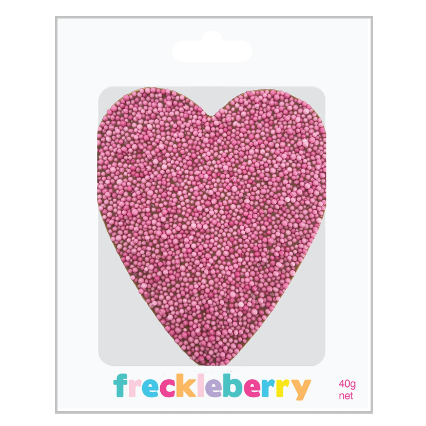 Freckleberry Pink Freckle Heart – MILK CHOC