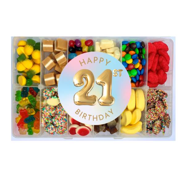 21ST BIRTHDAY LOLLY BOX - Pick n Mix 1kg